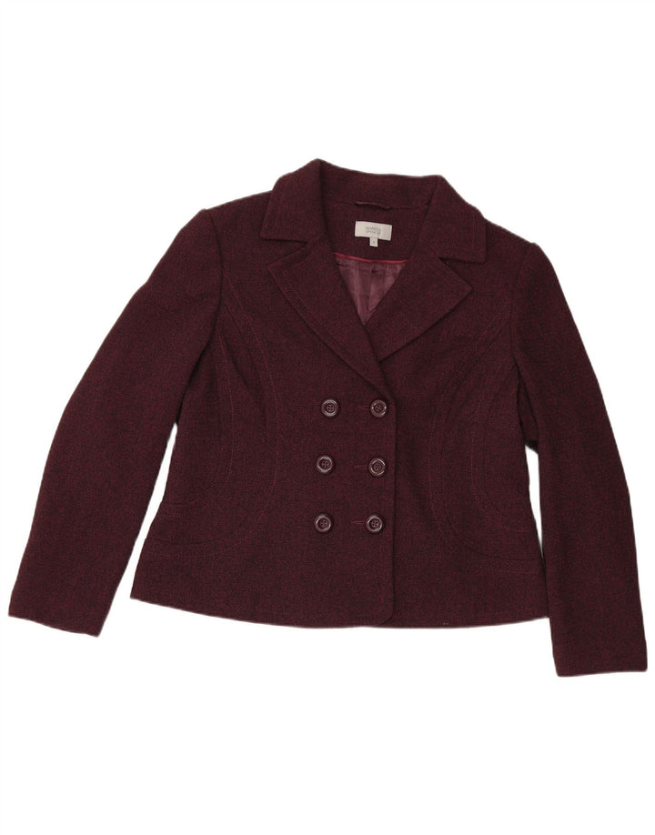 Jachetă pentru femei Marks & Spencer cu două piepturi, UK 18 XL, bordeaux