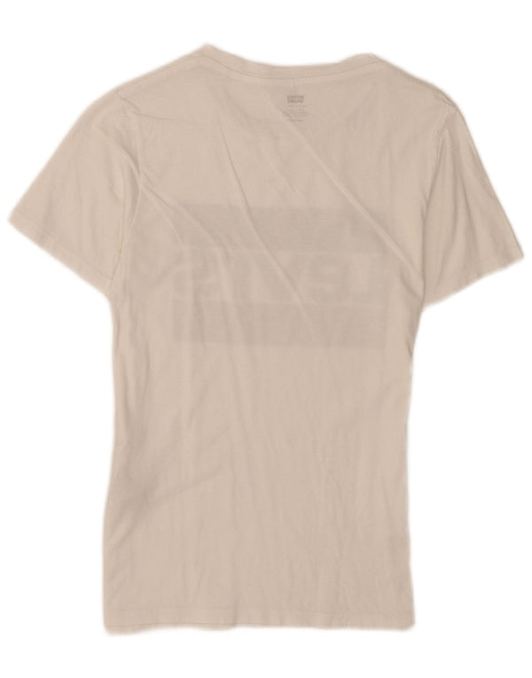 Tricou cu mânecă scurtă pentru femei Levi's Regular Graphic Top UK 4 XS Alb