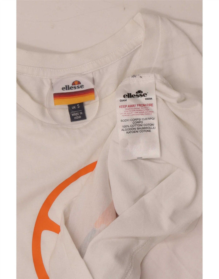 Tricou grafic pentru bărbați Ellesse Top mic, alb, bumbac