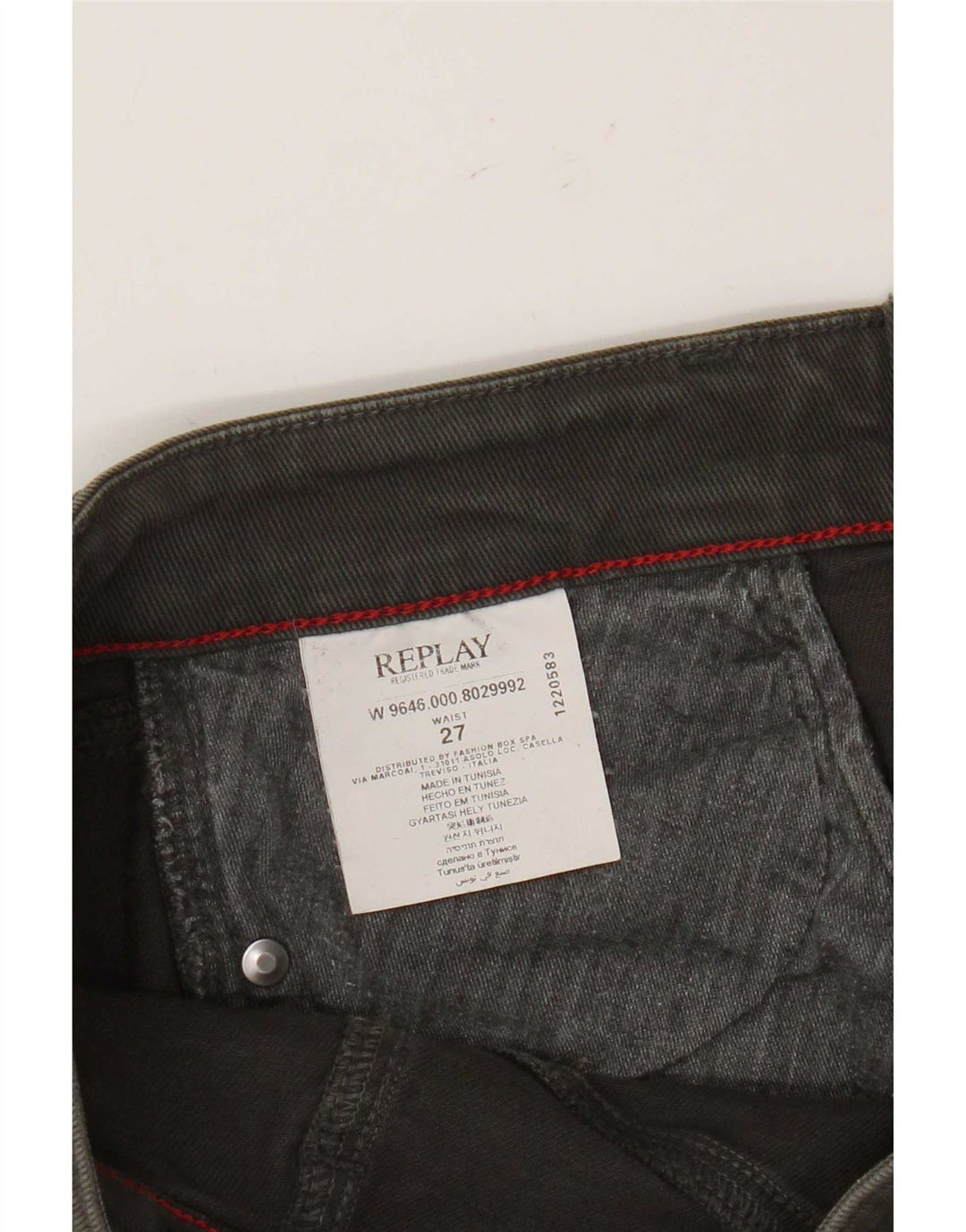Fusta mini denim pentru femei Replay W27 Bumbac kaki mic