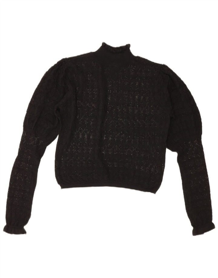 Pulover cu gât țestoasă pentru femei Zara UK 12 Medium Negru