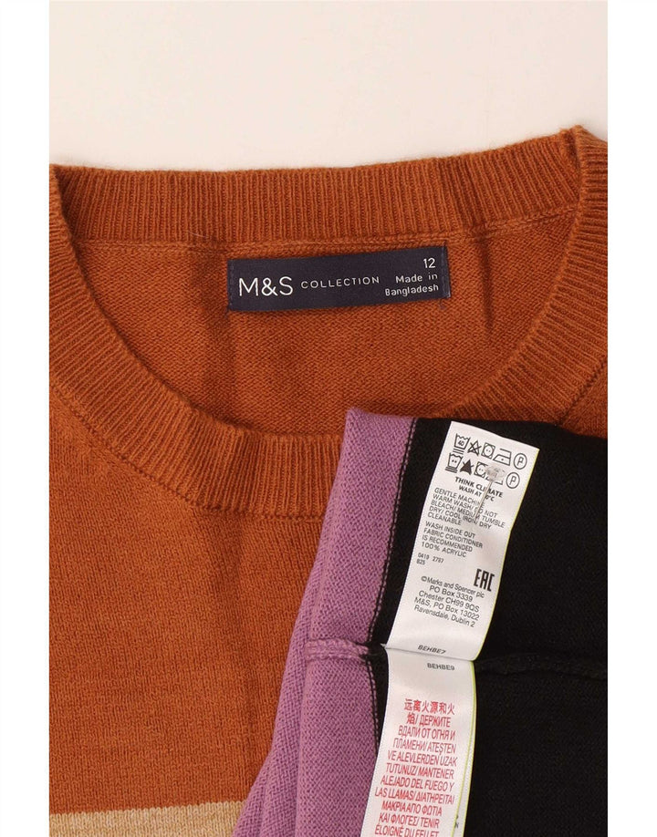 Pulover pentru femei Marks & Spencer cu decolteu triplu UK 12 mediu multicolor