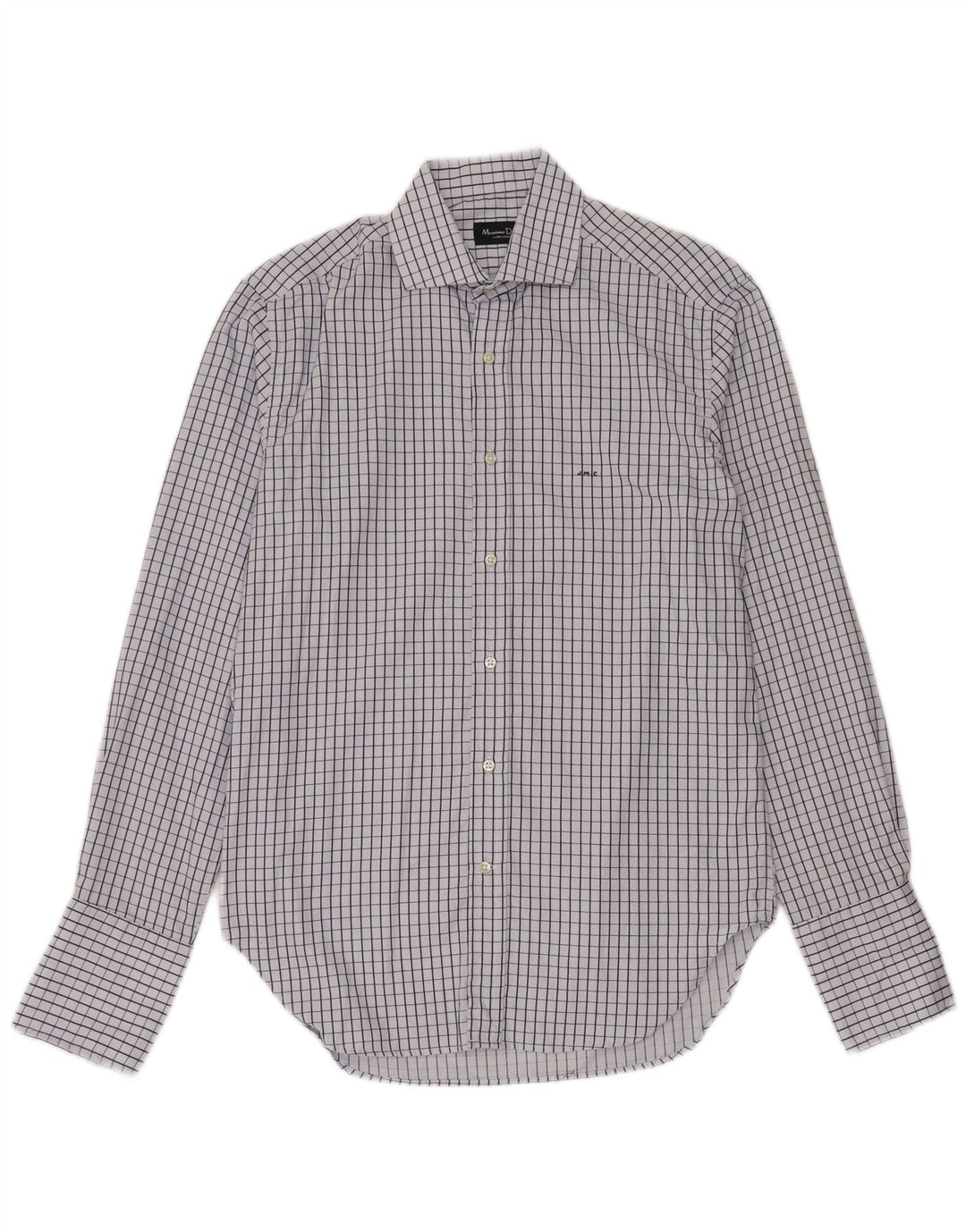 Cămașă formală Massimo Dutti pentru bărbați Mărimea 41 16 Bumbac mare cu carouri albastre