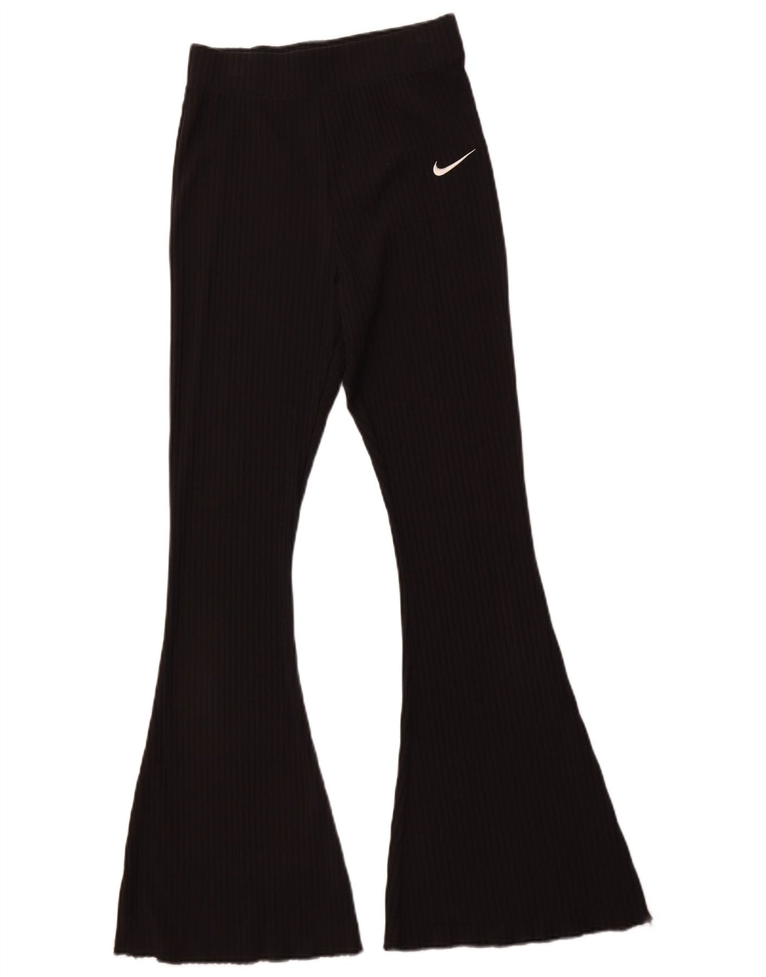 Pantaloni de trening NIKE Flare pentru femei UK 8, bumbac negru mic
