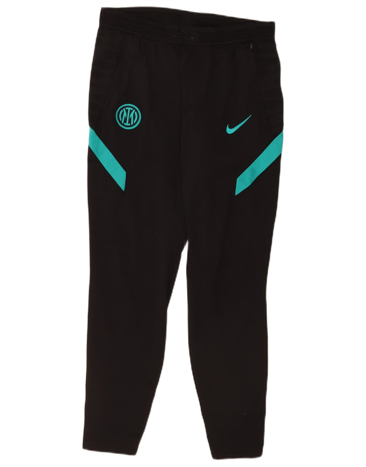 Pantaloni de trening pentru bărbați Nike Inter Milan, negru mediu, poliester bloc de culoare
