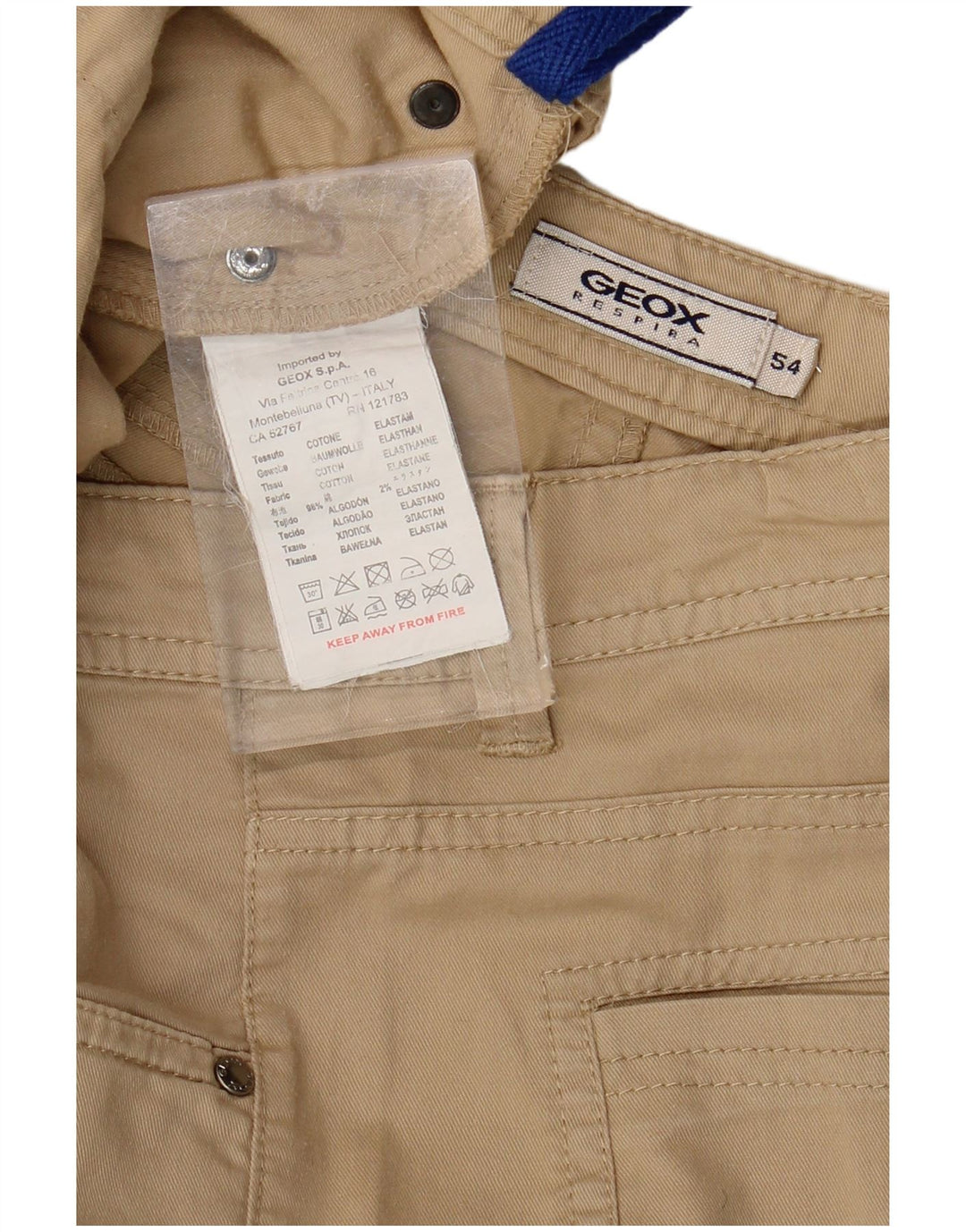 Pantaloni casual drepti pentru bărbați GEOX Respira IT 54 2XL W38 L32 bej bumbac