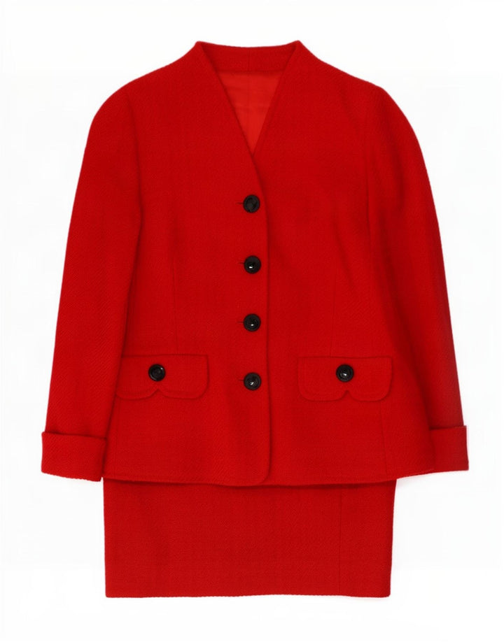 Set fuste 2 piese, 4 nasturi, pentru femei, Luisa Spagnoli, IT 42 Medium W26 Lână roșie