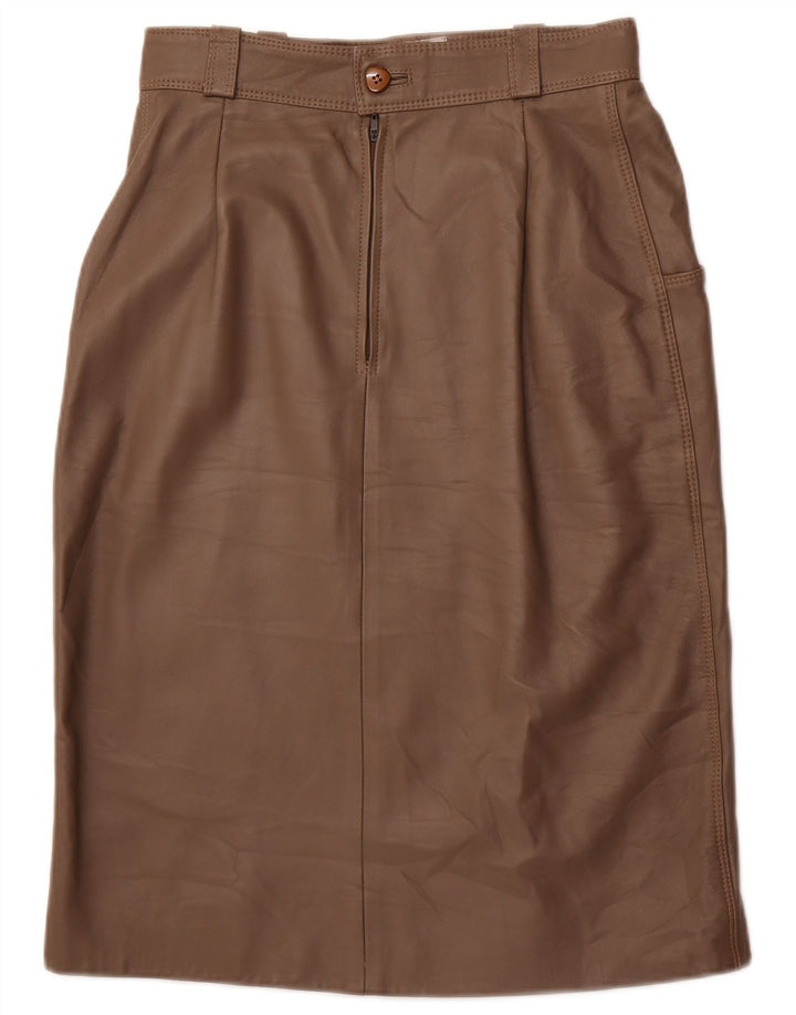 VINTAGE Womens Straight Skirt W28 Medium Brown