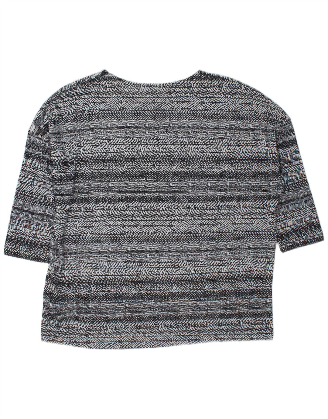 Marks & Spencer Top supradimensionat pentru femei cu mâneci 3/4 UK 18 XL, gri cu dungi