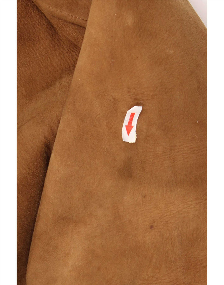 Jachetă vintage pentru bărbați din shearling UK 38 maro mediu