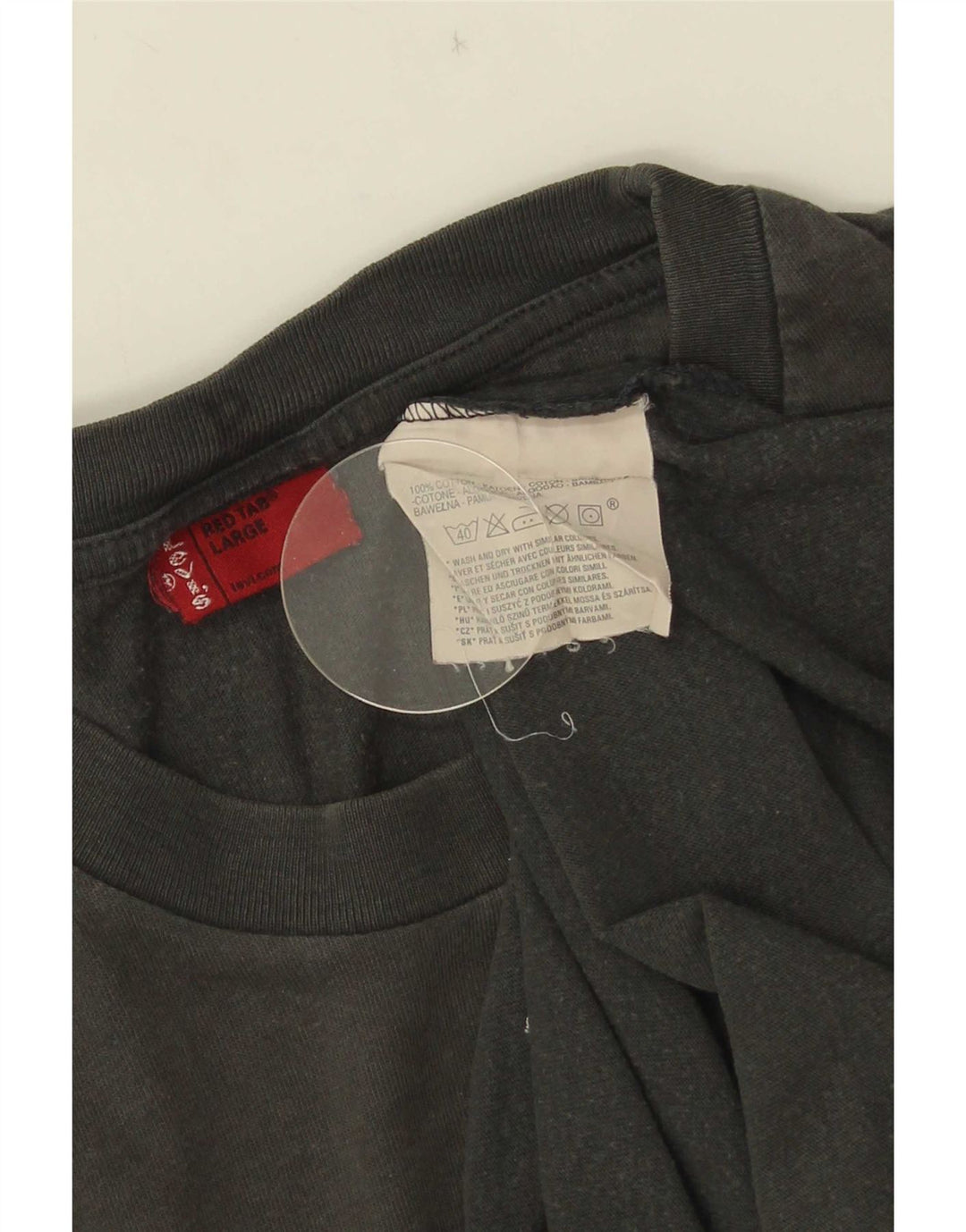 Levi's Top grafic pentru bărbați cu mânecă lungă, mare, gri bumbac
