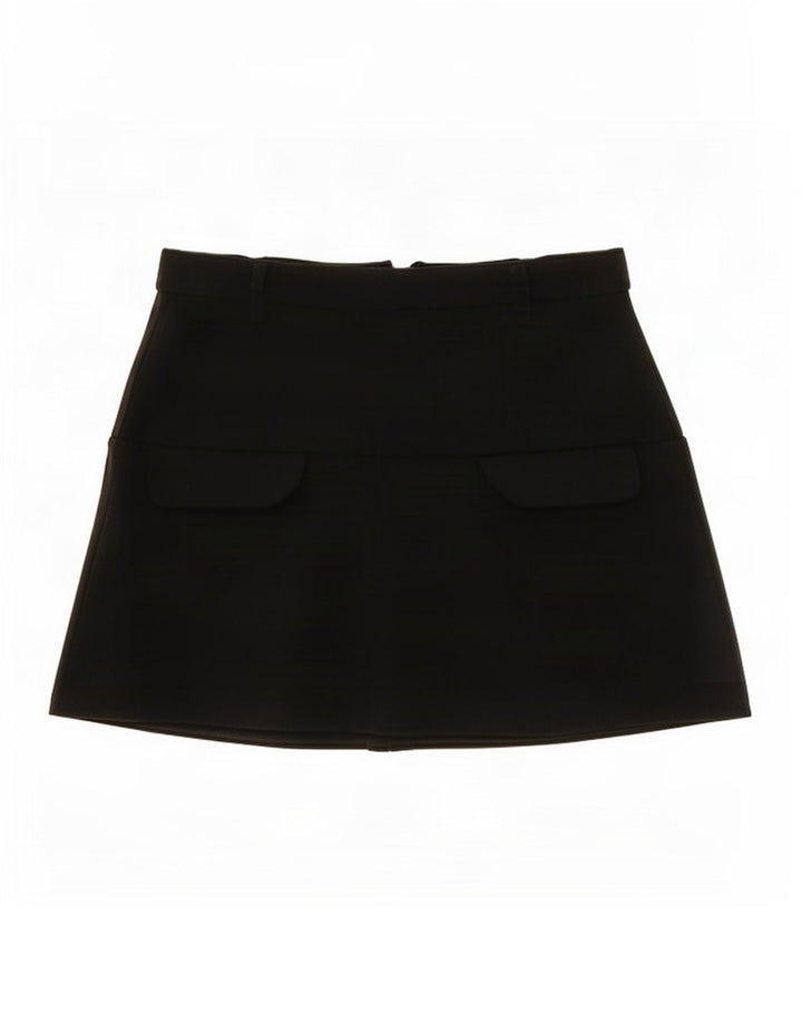 Fusta mini cargo pentru femei Zara Medium W28 Poliester negru