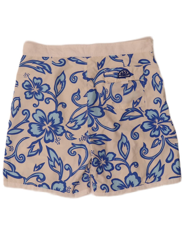Sundek Pantaloni scurți de înot pentru bărbați XL, alb, din poliester floral
