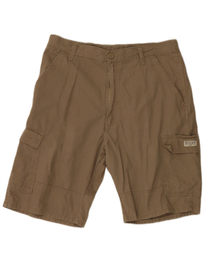 Pantaloni scurți cargo Wrangler pentru bărbați W32, bumbac maro mediu