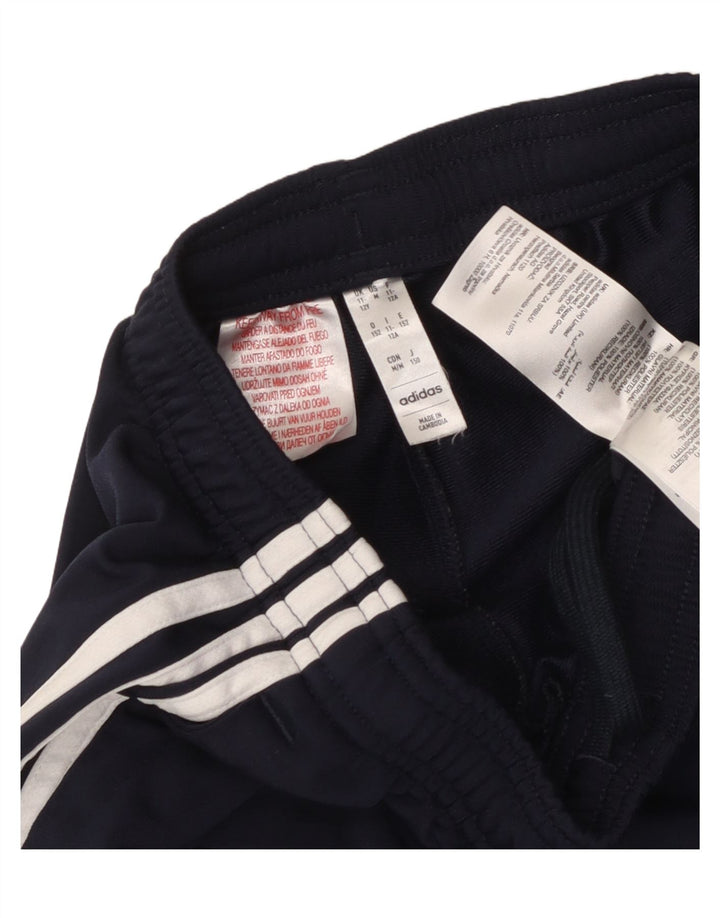 Pantaloni de trening Adidas băieți 11-12 ani poliester bleumarin