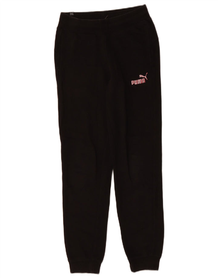 PUMA Fete Trening Pantaloni Joggeri 11-12 Ani Bumbac Negru
