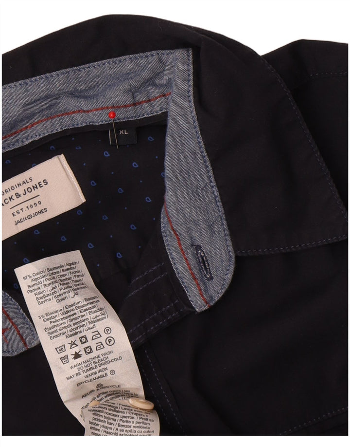 Cămașă Jack & Jones pentru bărbați XL, bumbac bleumarin