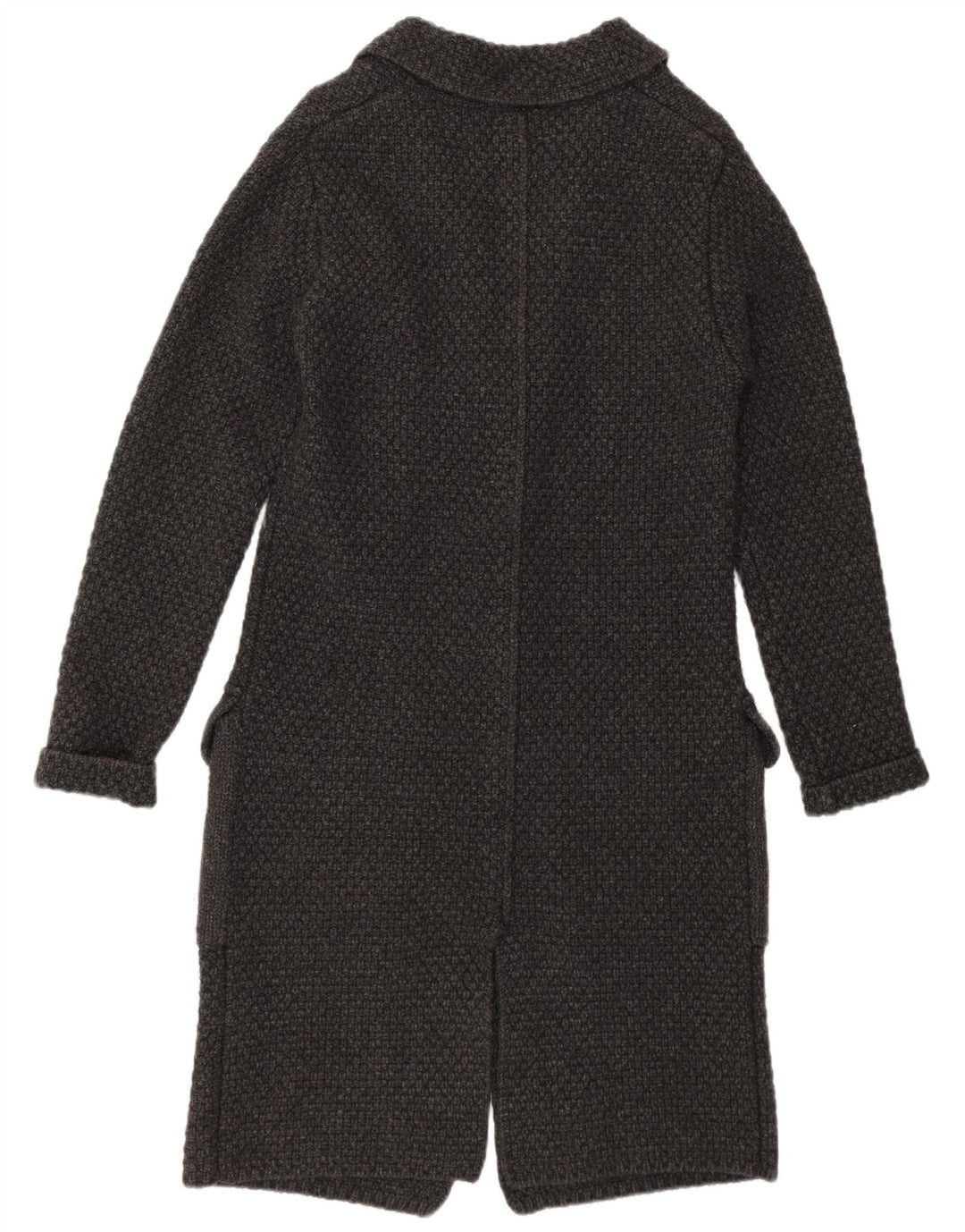 RIFLE pardesiu tricot pentru femei UK 10 mic, gri, lână de miel