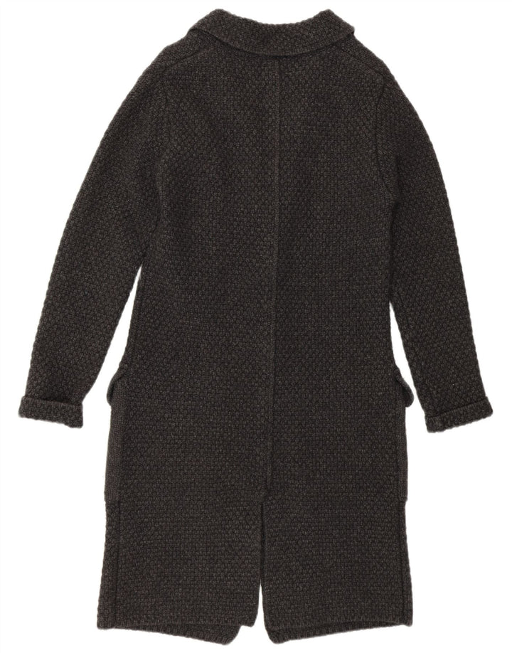 RIFLE pardesiu tricot pentru femei UK 10 mic, gri, lână de miel