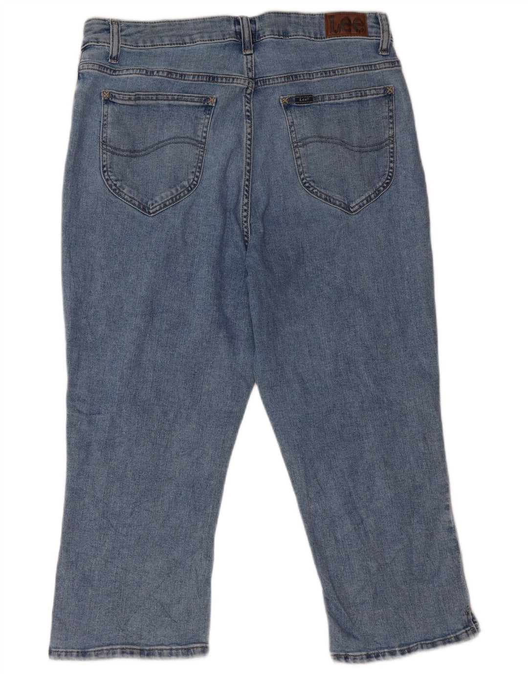 Blugi Capri pentru femei cu talie înaltă Lee US 14 Large W32 L20 Blue Bumbac