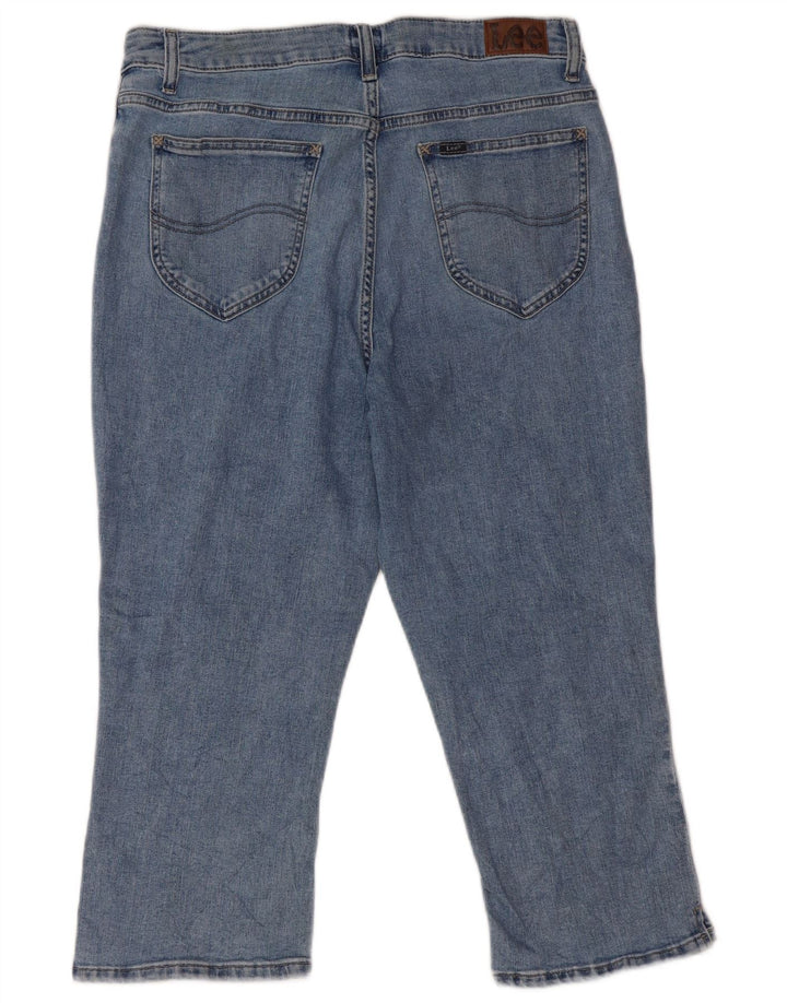 Blugi Capri pentru femei cu talie înaltă Lee US 14 Large W32 L20 Blue Bumbac