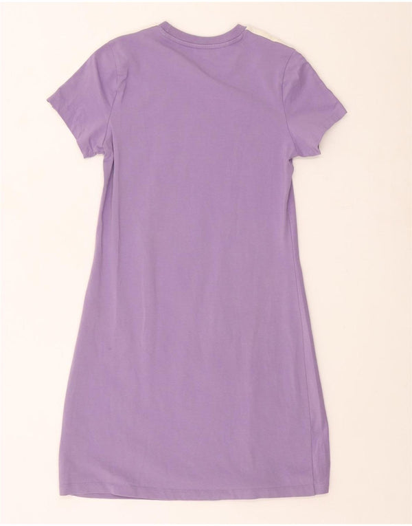Rochie tricou grafic pentru fete ADIDAS 12-13 ani bumbac violet