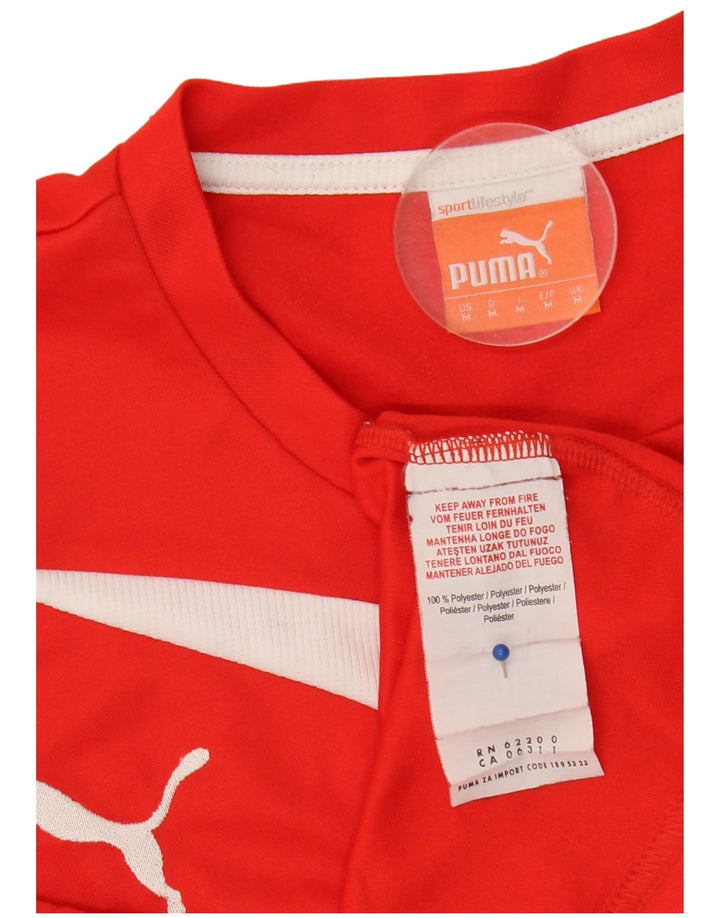 Tricou pentru bărbați Puma Top Medium Red Colorblock Poliester