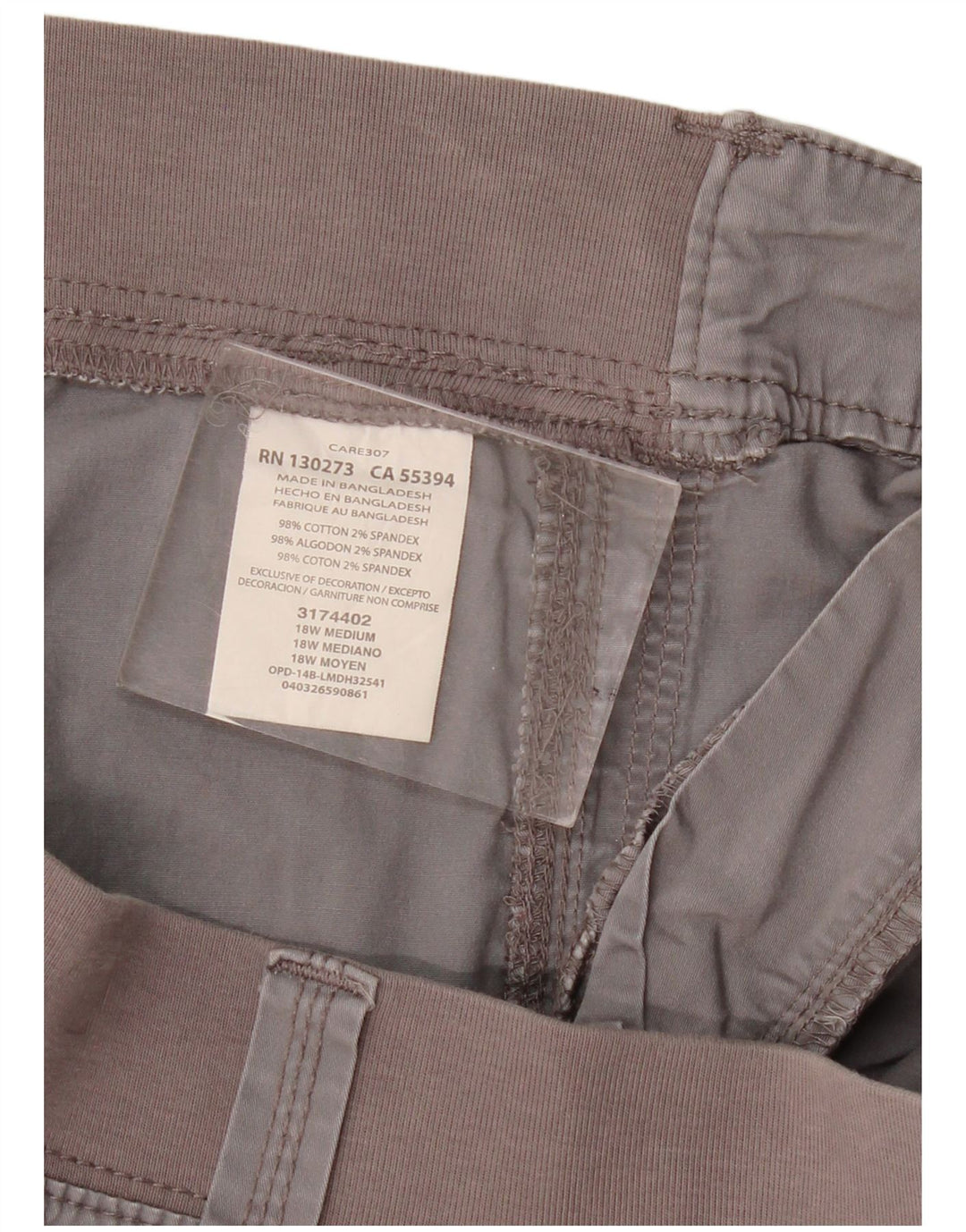 Pantaloni scurti cargo pentru femei Lee Easy Fit US 18 2XL W40 bumbac gri