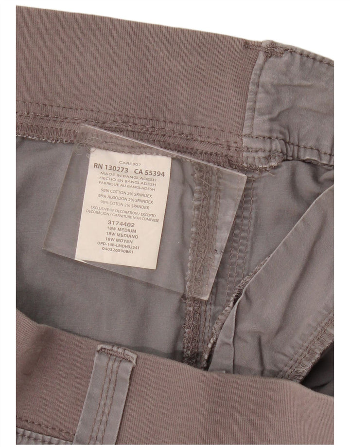 Pantaloni scurti cargo pentru femei Lee Easy Fit US 18 2XL W40 bumbac gri