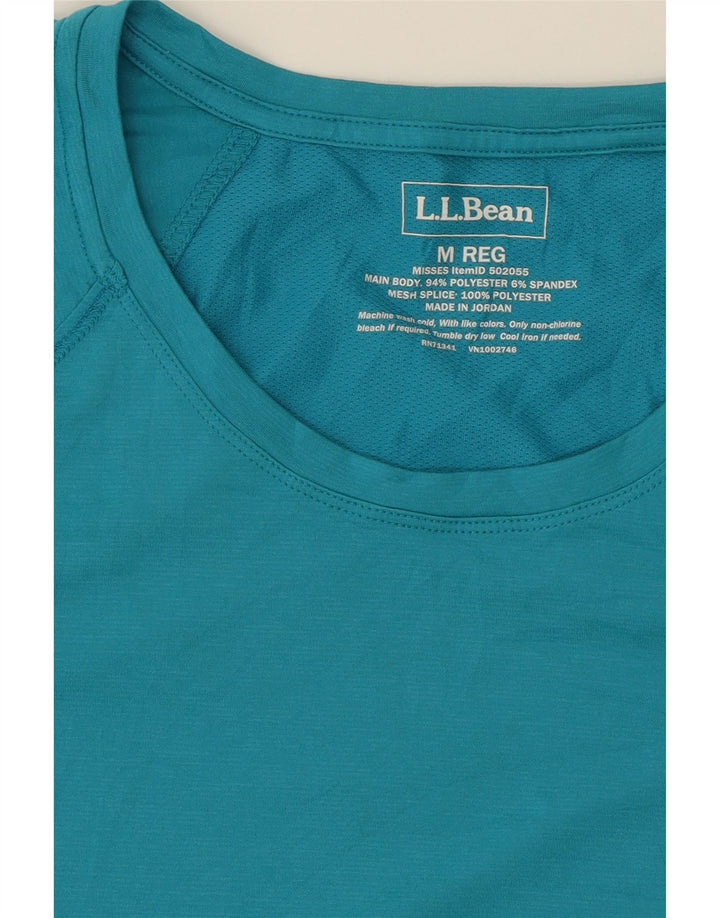 L.L.BEAN Womens T-Shirt Top UK 14 Medium Blue Polyester Vintage L.L.Bean and Second-Hand L.L.Bean from Messina Hembry 