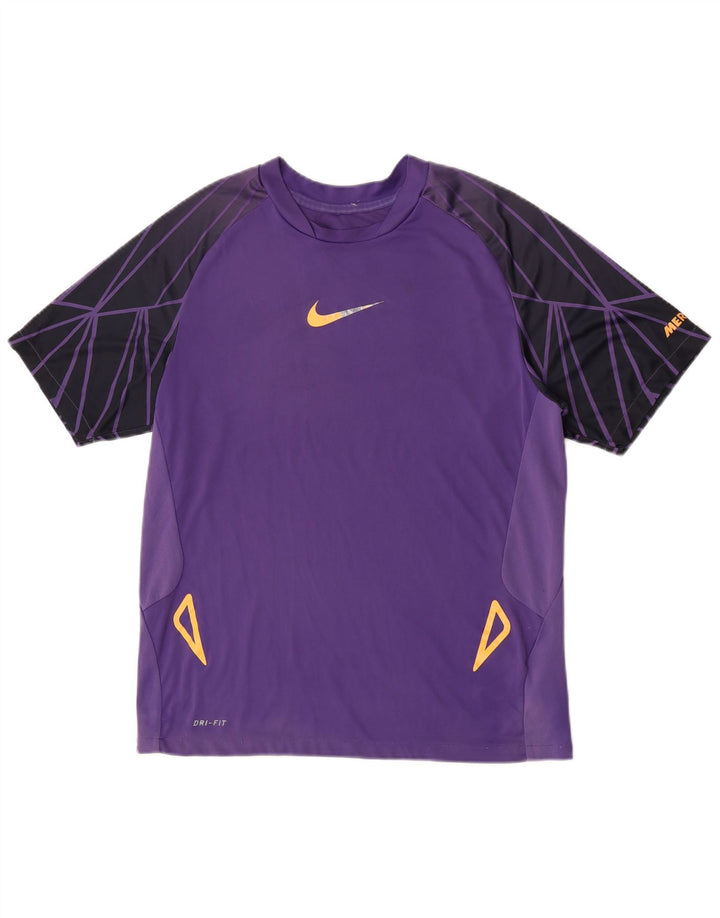 Tricou Nike Dri Fit pentru bărbați Top Medium Purpuri Poliester Colorblock