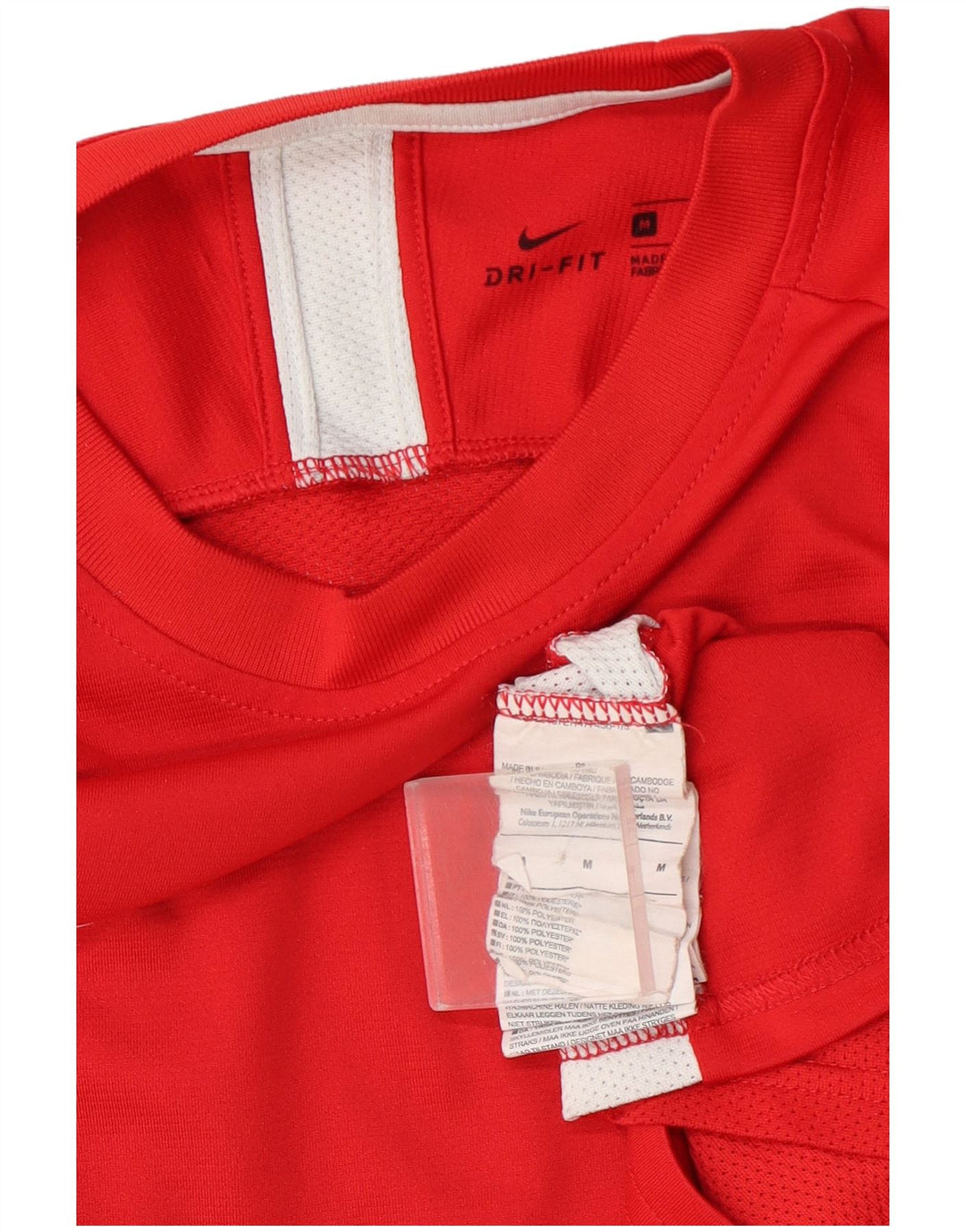 Tricou Nike Dri Fit pentru bărbați Top Mediu Roșu Poliester Colorblock