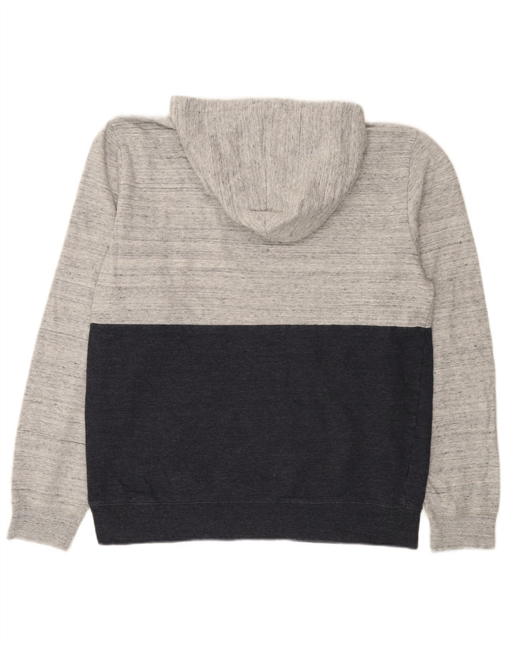 Pulover Volcom pentru bărbați cu glugă cu grafică, mare, gri din bumbac