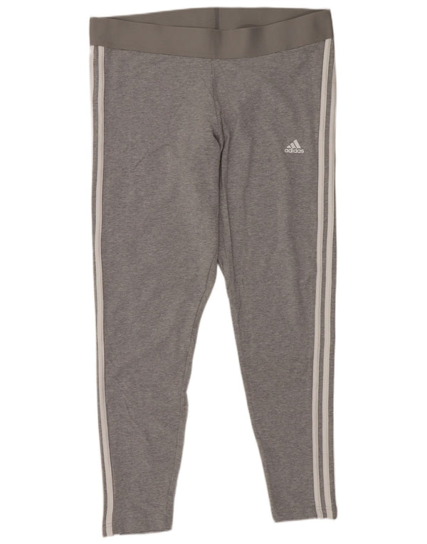 Leggings grafic Adidas pentru femei Marea Britanie 20-22 XL Gri Bumbac Sport