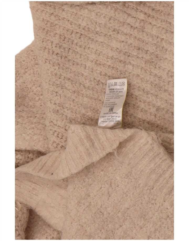 Pulover cardigan cu paragate pentru femei Marks & Spencer UK 12 Medium Off White