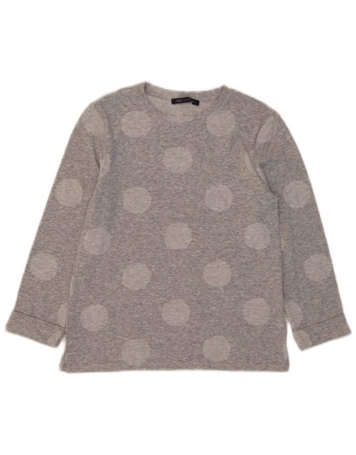 Marks & Spencer Top pentru femei cu mâneci 3/4 UK 8 Mic Gri Geometric Poliester