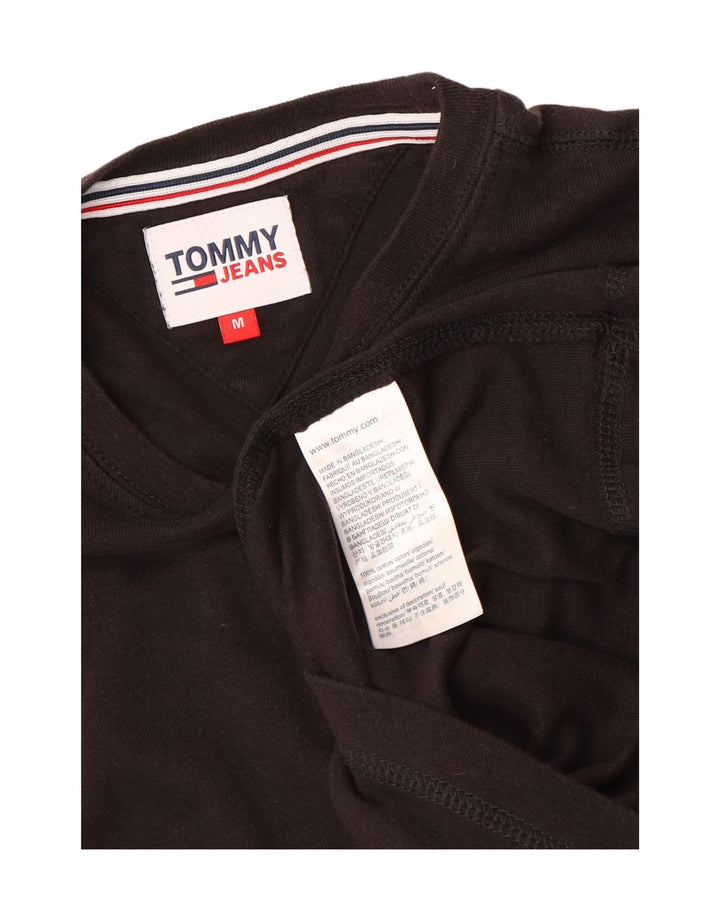 Top pentru femei Tommy Hilfiger cu mânecă lungă UK 12, bumbac maro mediu