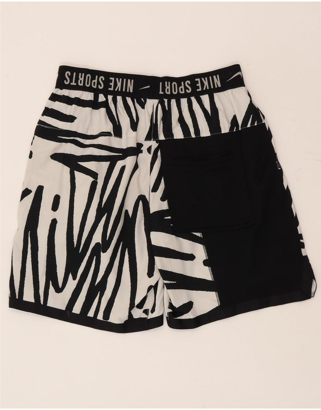 Pantaloni scurți de înot grafic Nike pentru bărbați, poliester alb, mic