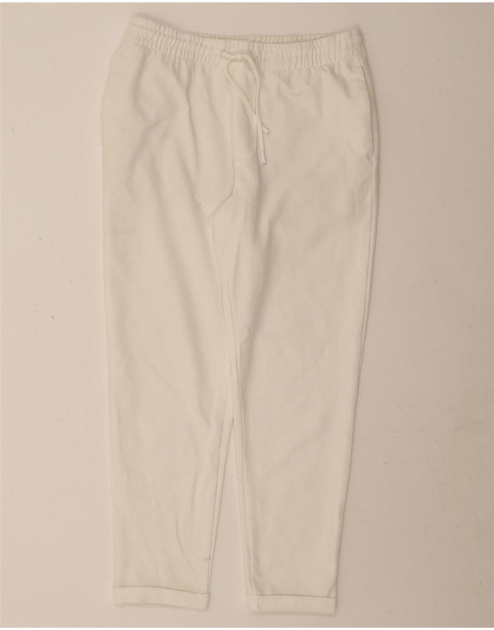 ZARA Womens Tracksuit Trousers UK 14 Medium  White Polyester Vintage Zara and Second-Hand Zara from Messina Hembry 