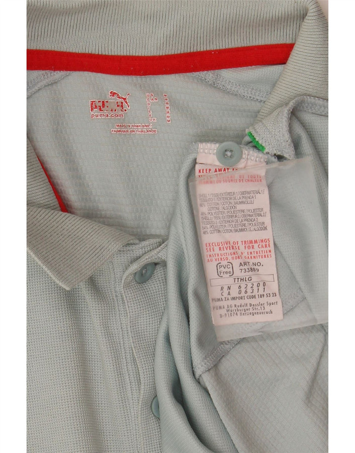 Tricou polo Puma Italia Graphic pentru bărbați, bumbac albastru mediu