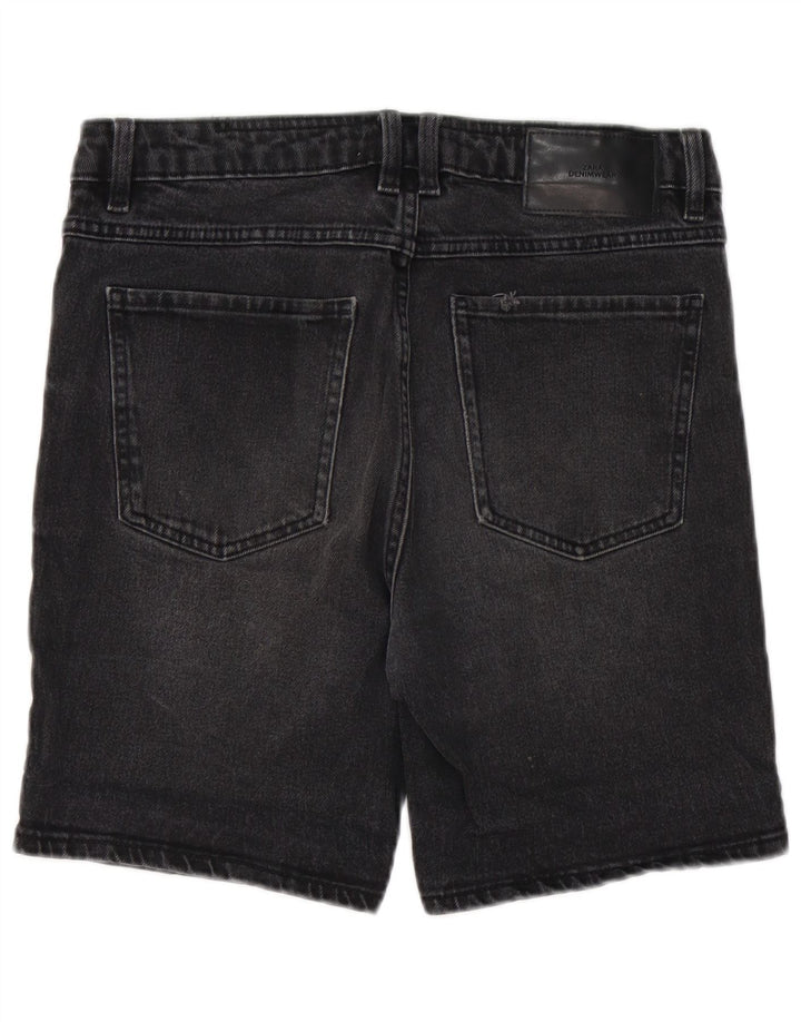 Pantaloni scurți din denim pentru bărbați Zara EU 38 Small W30 Negru
