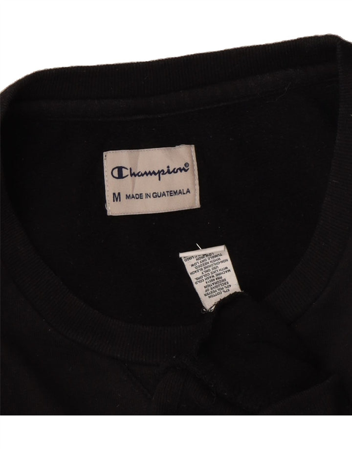 CHAMPION Womens Stanford University Sweatshirt Jumper UK 14 Medium Black Vintage Champion and Second-Hand Champion from Messina Hembry 