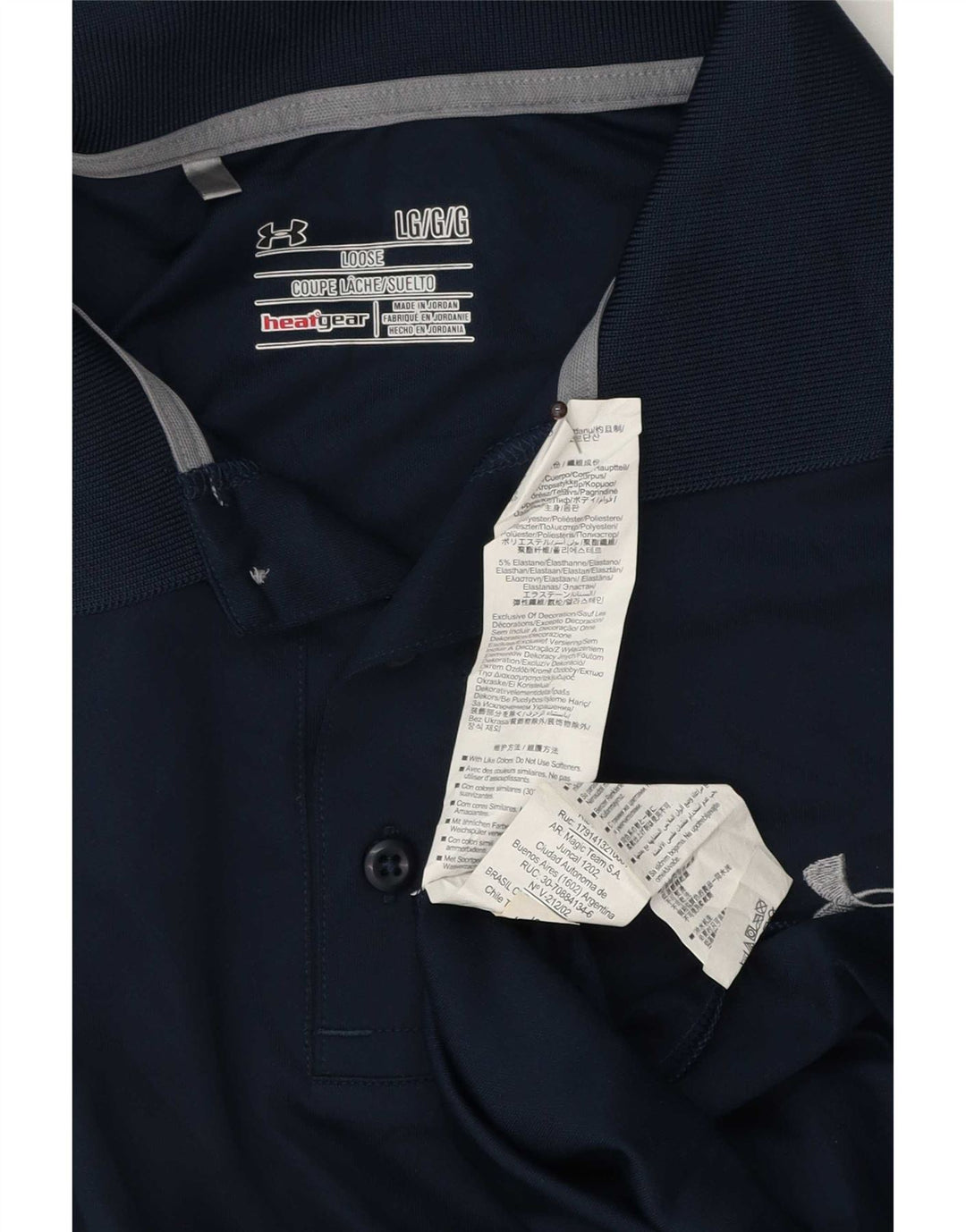 Tricou polo Under Armour pentru bărbați Heat Gear, mare, poliester, albastru