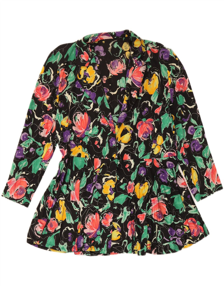 VINTAGE Jachetă Blazer pentru femei UK 12 Medium Multicolor Floral
