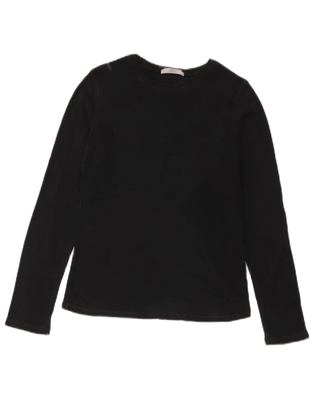 Marks & Spencer Top pentru femei cu mânecă lungă UK 8 mic bumbac negru