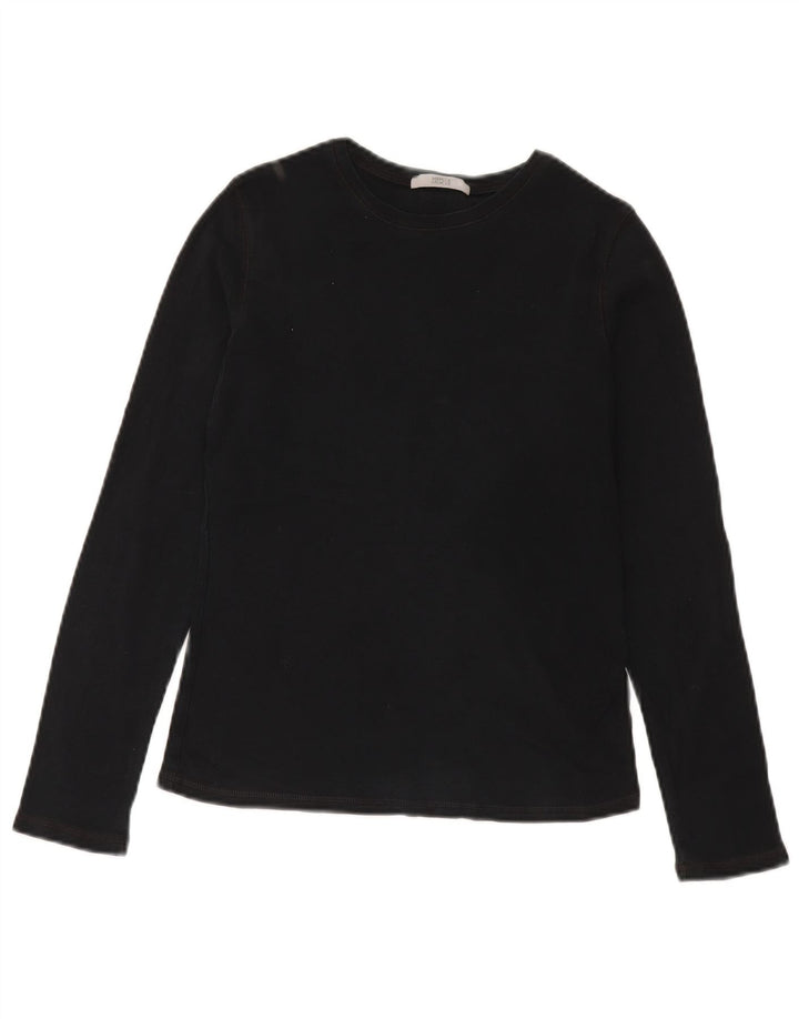 Marks & Spencer Top pentru femei cu mânecă lungă UK 8 mic bumbac negru