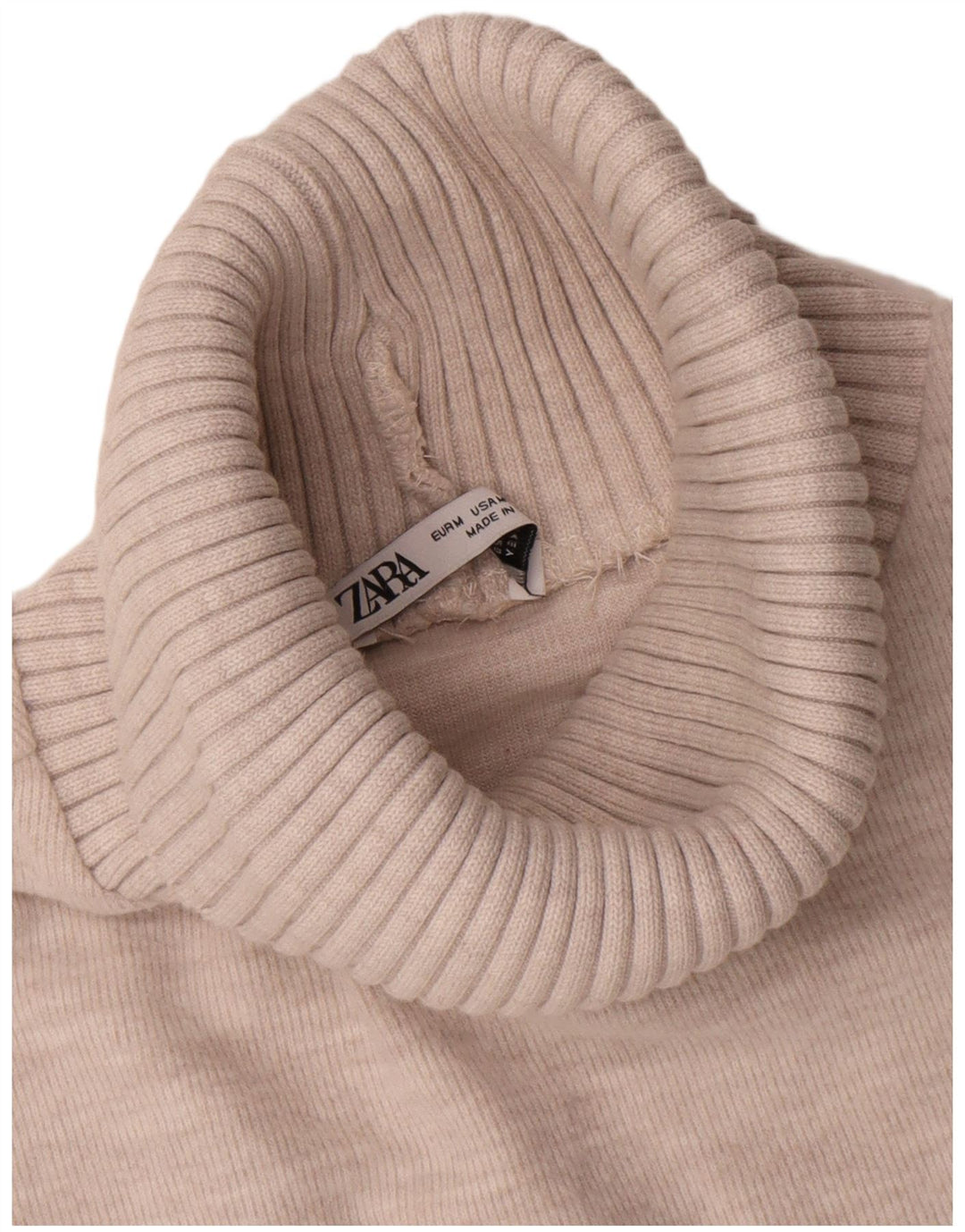 Vesta Top pentru femei Zara UK 12 Medium Bej Bumbac