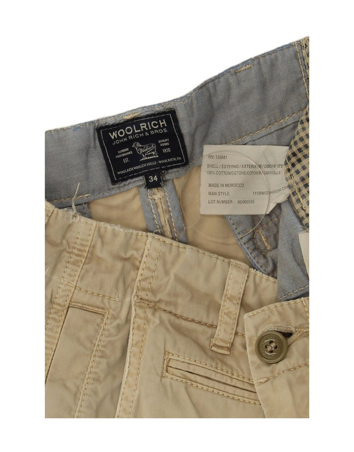 Pantaloni scurți chino pentru bărbați Woolrich W34, mare, bej, bumbac