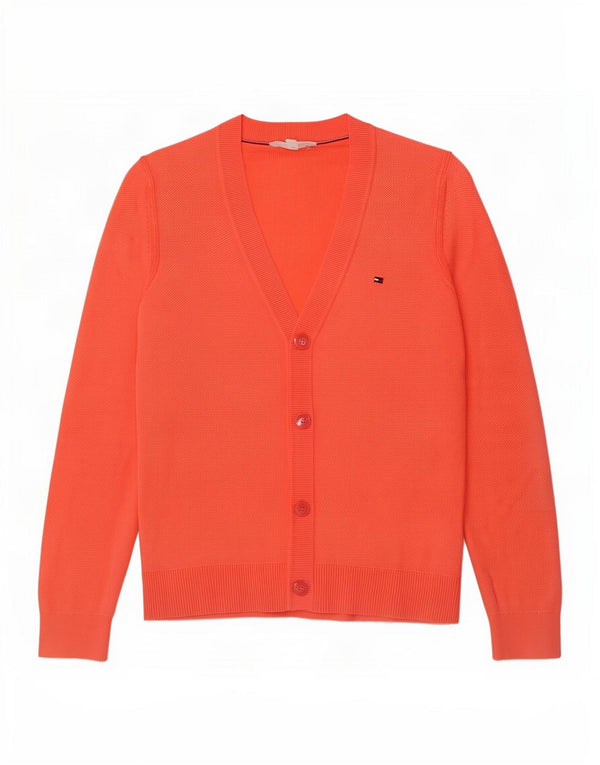 Pulover cardigan pentru femei Tommy Hilfiger UK 6 XS bumbac portocaliu