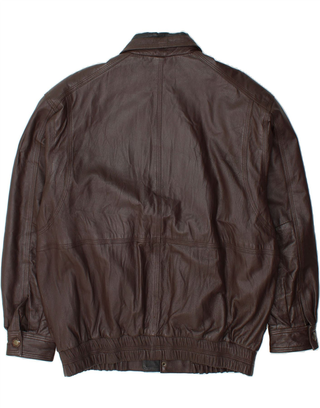 VINTAGE Mens Leather Jacket IT 50 Large Brown Leather Vintage Vintage and Second-Hand Vintage from Messina Hembry 